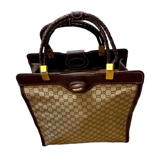 Authentic vintage large canvas Gucci tote - Picture 2 of 15